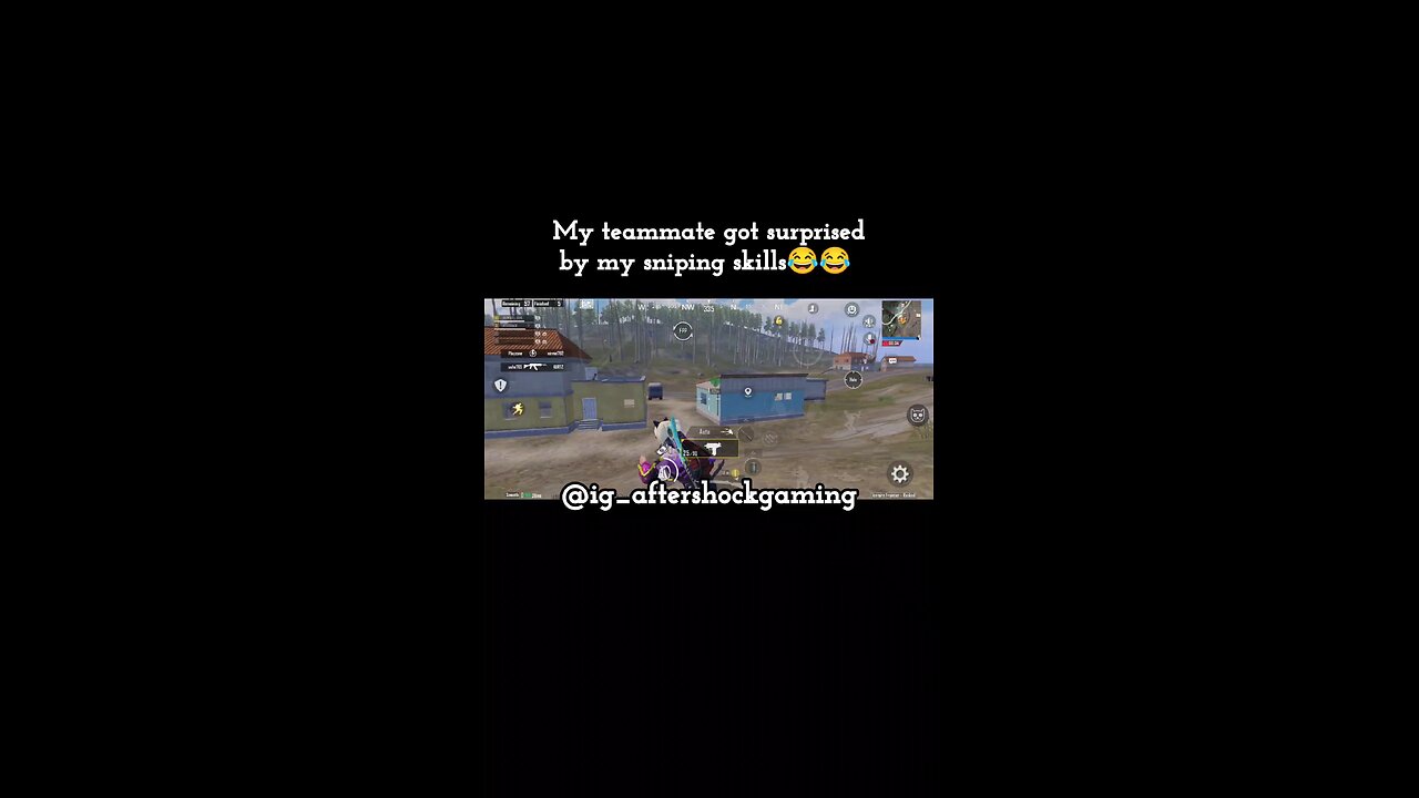 MY TEAMMATE GOT SURPRISED😂 NY MY SNIPING SKILLS😳😱 #bgmi #gaming #aftershockgaming