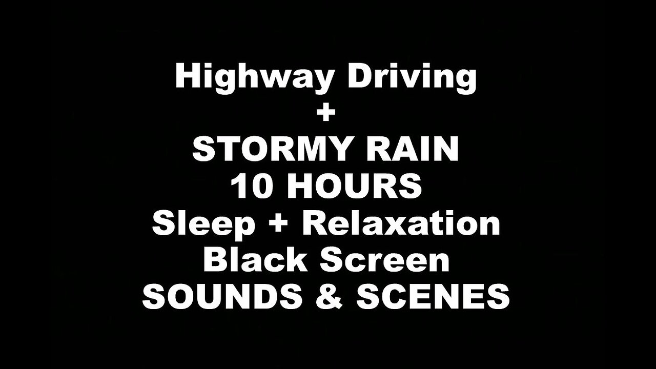 White Noise Sleep Relax Driving in the Rain