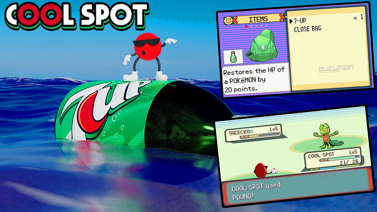 Pokemon Cool Spot - GBA Pokemon ROM Hack has Cool Spot, 7-up, New Music Tracks in-game