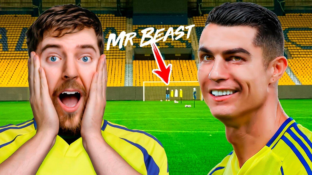 Cristiano Ronaldo CR7 face off with MrBeast - Footballer vs YouTuber