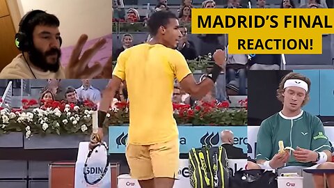 MADRID FINAL REACTION - TENNIS - RUBLEV VS ALIASSIME