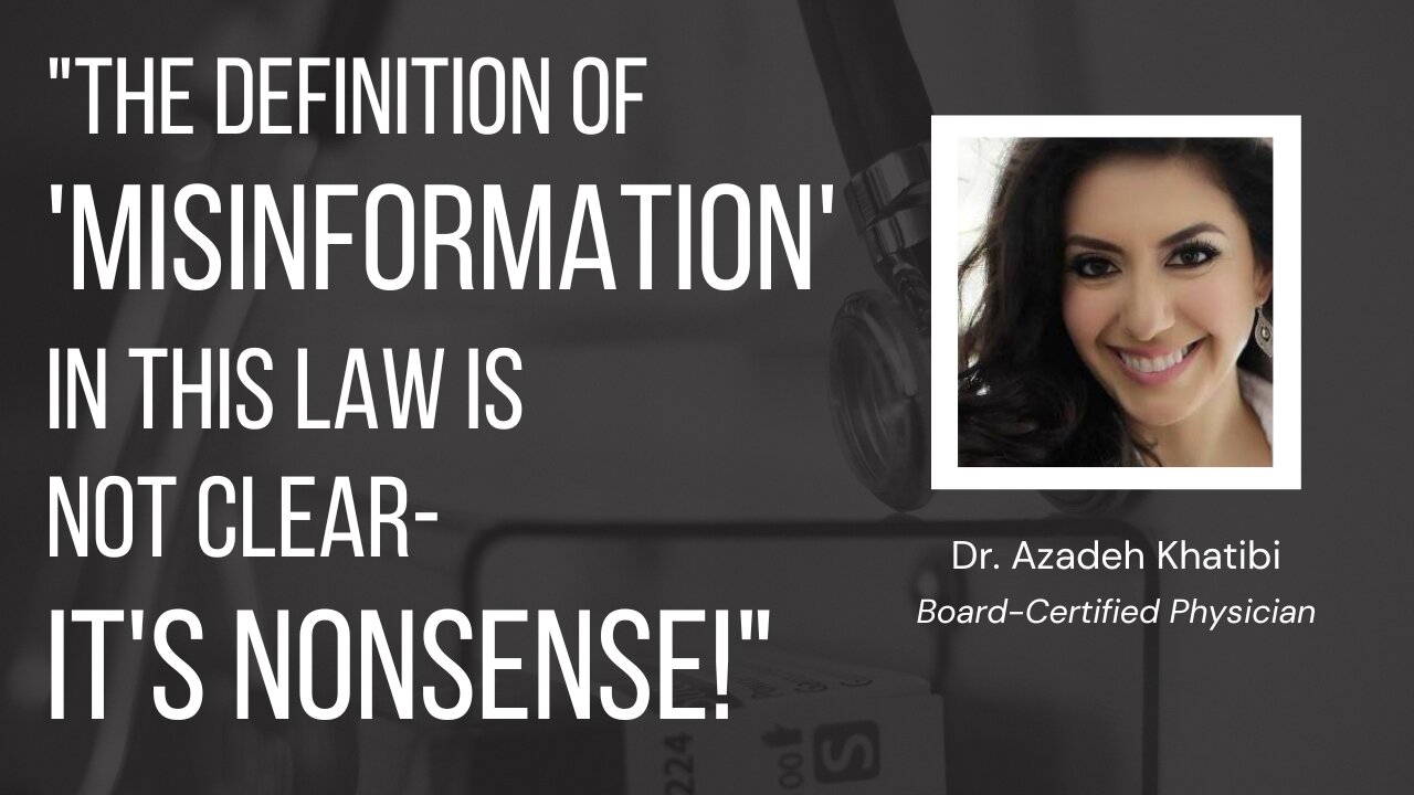 "The Definition of 'Misinformation' in this Law is Not Clear- It's NONSENSE!"