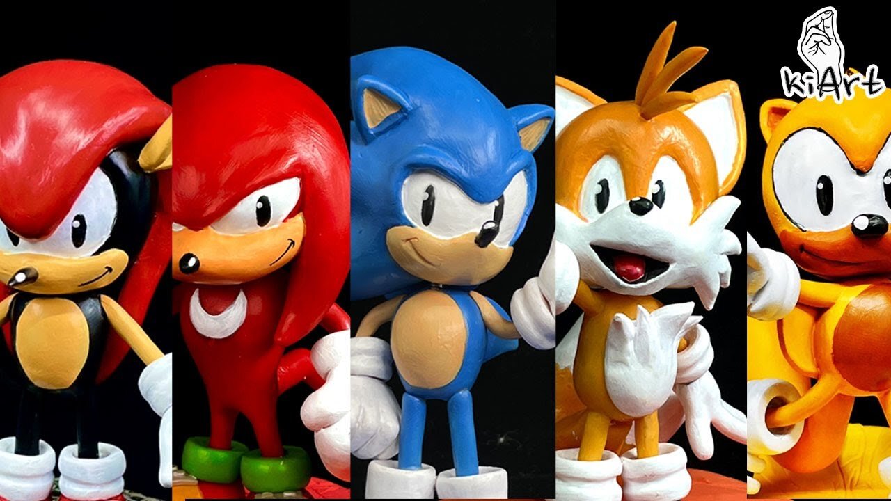 Create Sonic and his friends With Clay