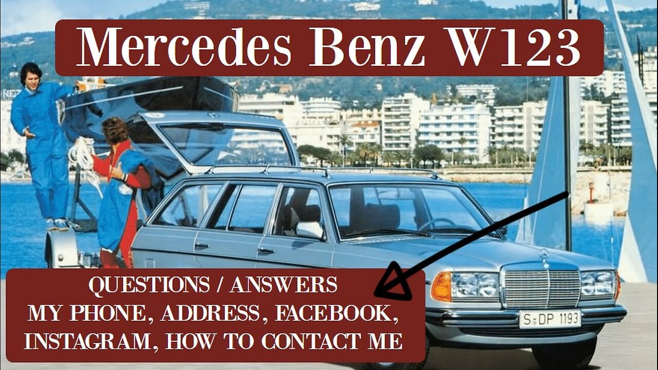 Mercedes Benz W123 - How to send me photos, videos, call me, my Facebook instagram. I explain