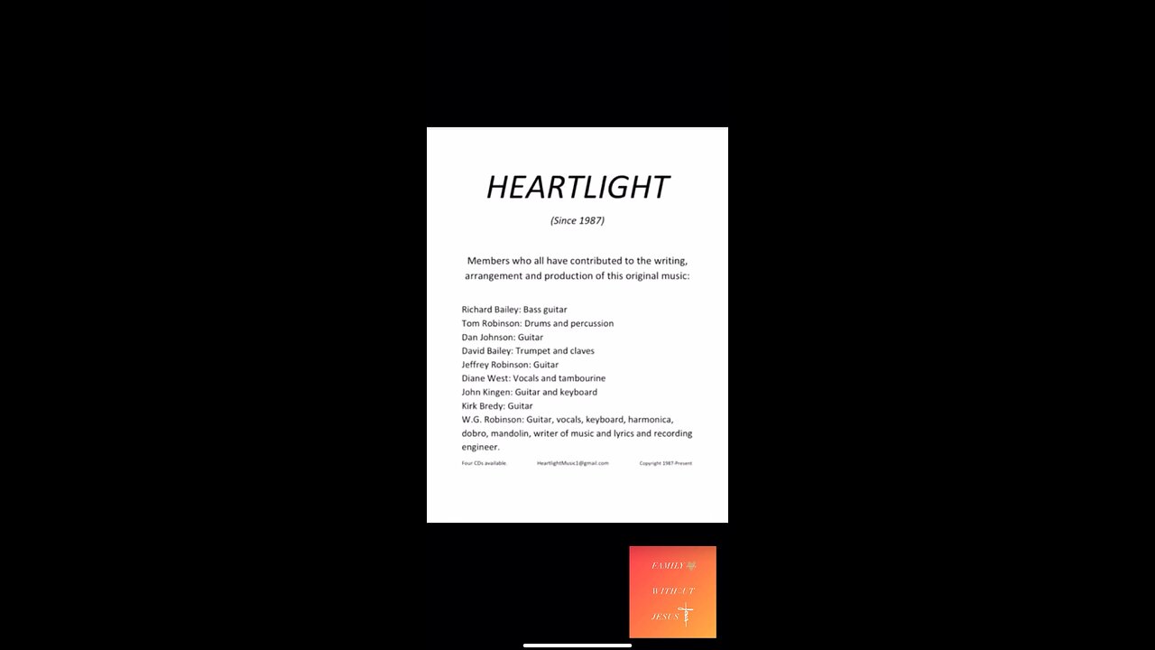 Family Without Jesus - Heartlight - Christian Band