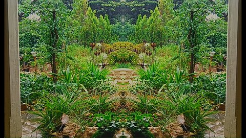 Summer Storm in an Australian Garden (Mirrored)