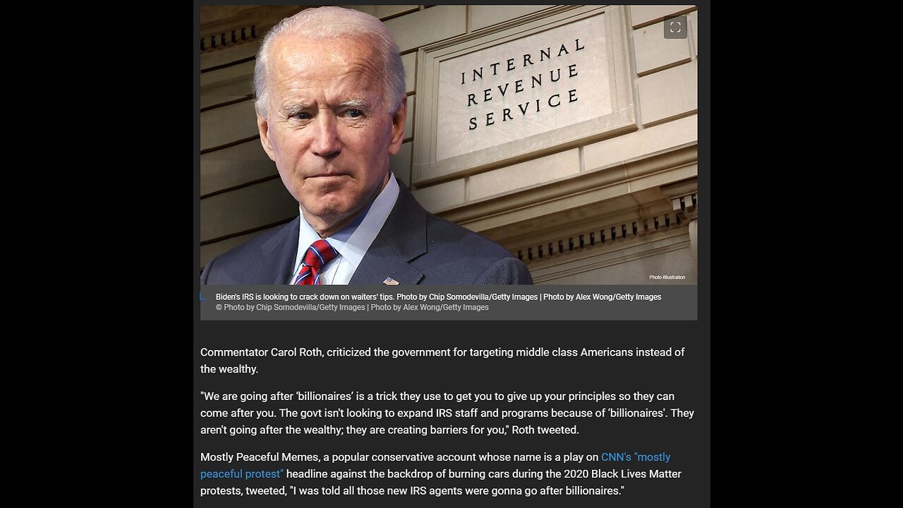 IRS Goes After RICH Waiters & Waitresses!