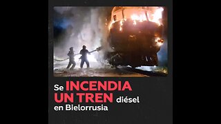 Un tren diésel se incendia en Bielorrusia por causas desconocidas