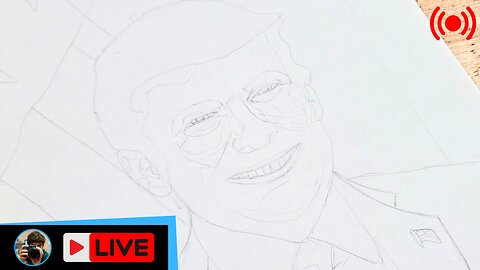 DONALD J TRUMP PORTRAIT DRAWING- LIVE