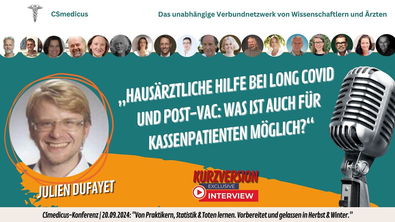 „Long COVID/Post-Vac: Was ist für Kassenpatienten möglich?“ | Julien Dufayet | Kurzversion