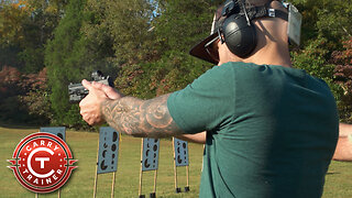 Shoot pistol with Green Beret