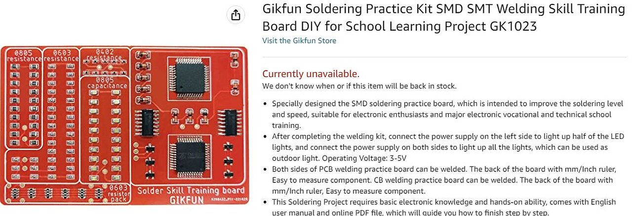 SMD GIKFUN Practice Kit side 1