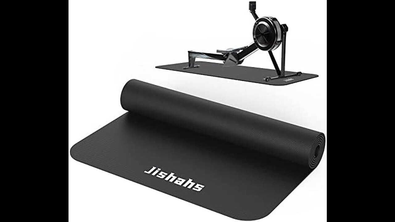 JISHAHS Universal Indoor Rowing Machine Mat- 8.5 x 2.3 FT Exercise Equipment Mat for Concept 2,...