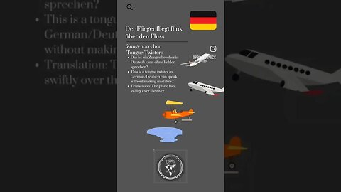 🇩🇪 Tongue Twisters/Zungenbrecher-Der Flieger