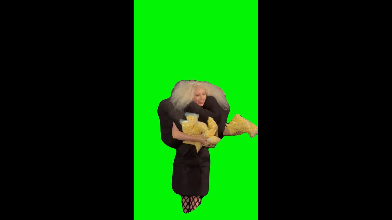 Lady Gaga Handing Out Popcorn | Green Screen