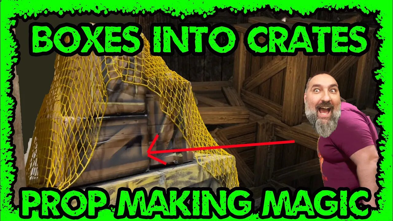 Making interesting set pieces out of cardboard boxes, turn them into crates.