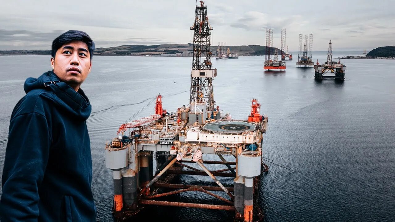 UK'S Abandoned MASSIVE Oil Rig Graveyard WE EXPLORED THEM