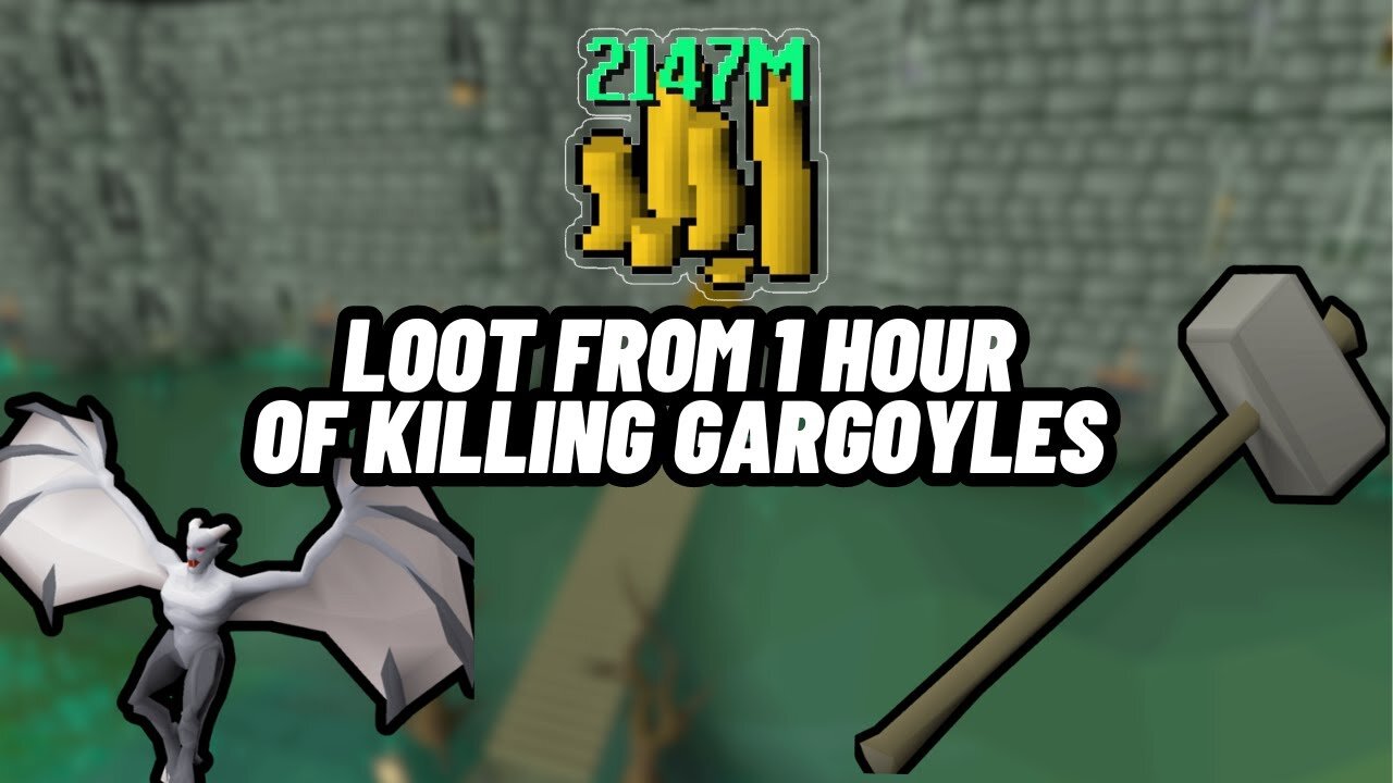 1 Hour Of Killing Gargoyles - I Never Realised How Easy And AFK This Was - Old School Runescape