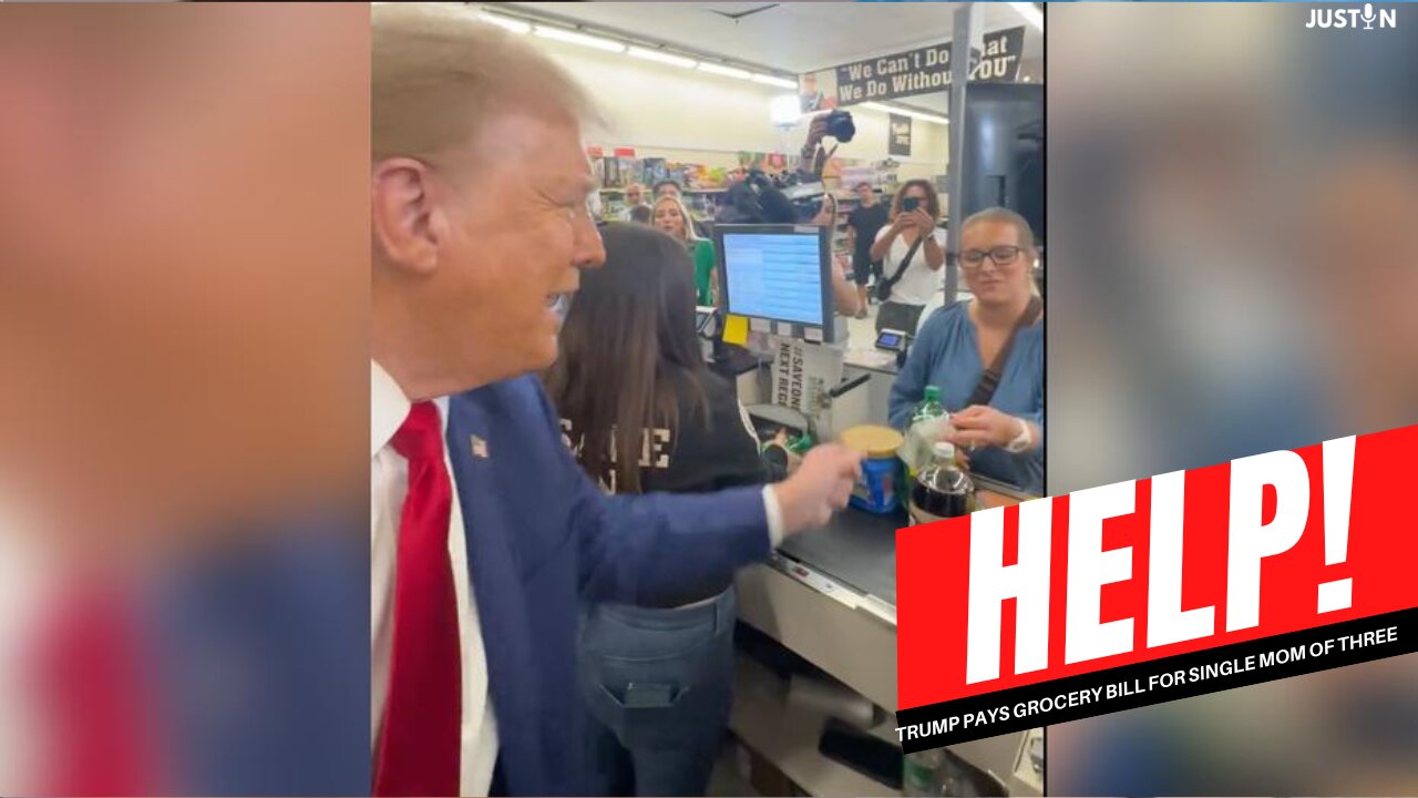 Trump's promise to a mom of three at a grocery store as he gives her generous gift