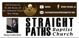 10.03.2024 Genesis 38 | Judah's Wicked Sons | Pastor Corbin Ressl, Straight Paths Baptist Church