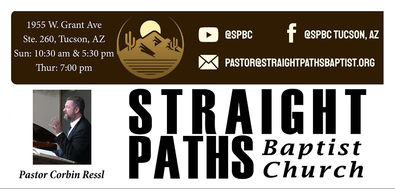 10.03.2024 Genesis 38 | Judah's Wicked Sons | Pastor Corbin Ressl, Straight Paths Baptist Church