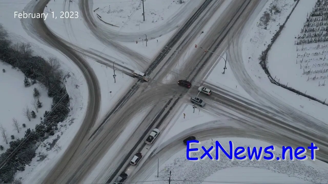 Vernon Area Snowy Roads February 1