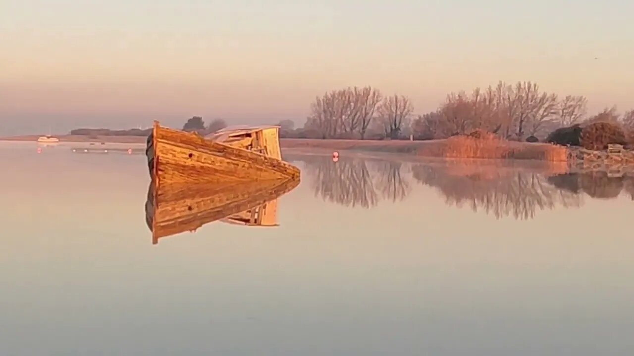 Boat Wrecks on the River Brue Highbridge Somerset