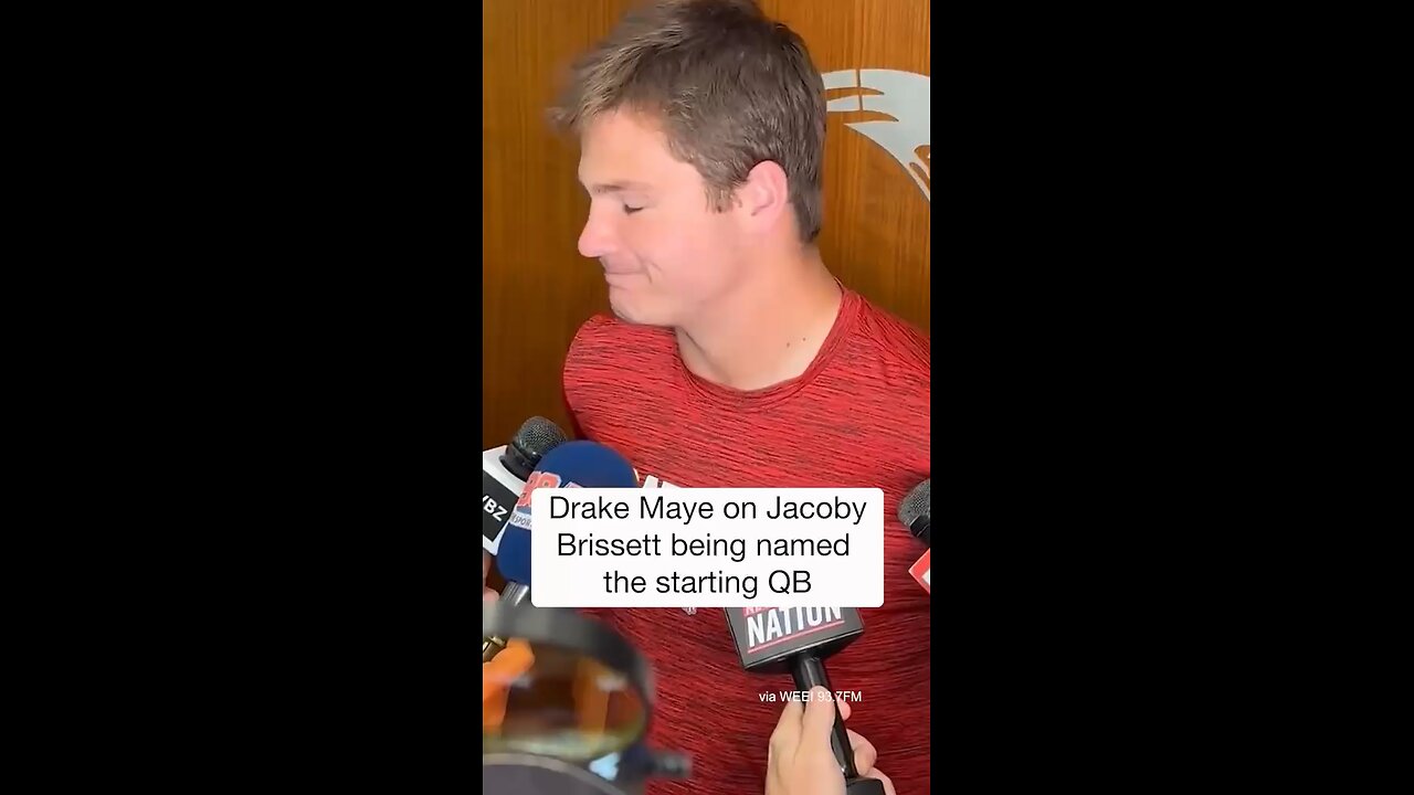 Drake Maye’s response to Jacoby Brissett being named the starter in New England