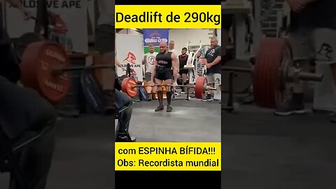 RECORDE MUNDIAL de Deadlift de Stuart Jamieson(60kg) e com Espinha Bífida. #Shorts