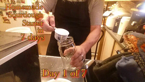 How To Make A Sourdough Starter From Scratch | Day 1 daily tutorial.