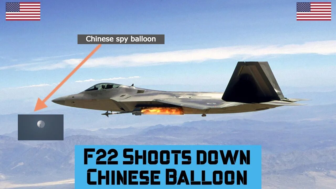 F-22 Shoots down Chinese Balloon #f22 #firstkill