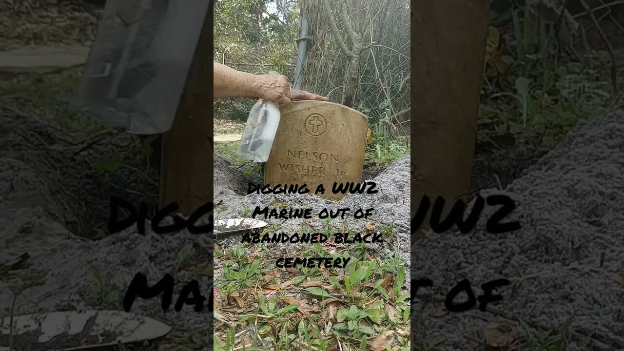 #abandonedblackcemetery #blackveteran #marine #usmc #ww2 #taphophile #headstonecleaning