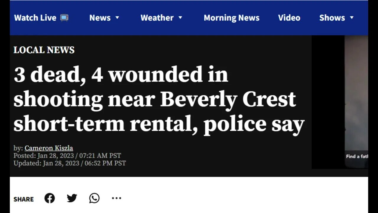 🟨 加州本月發生第六次大規模槍擊案