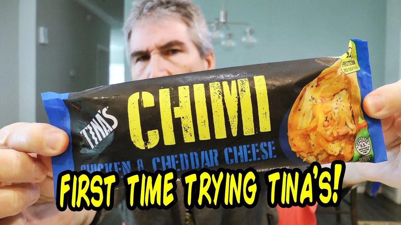 Tina's Chicken & Cheddar Cheese Chimi Review/Reaction 🌯😮 (Eating The Dollar Stores)