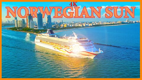 Norwegian Sun Departs Port of Miami - 4K