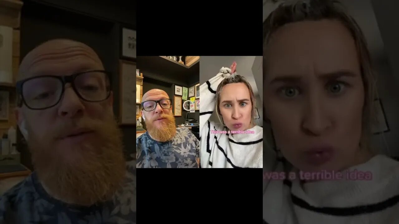 Hairdresser reacts to tik tok hair video #shorts