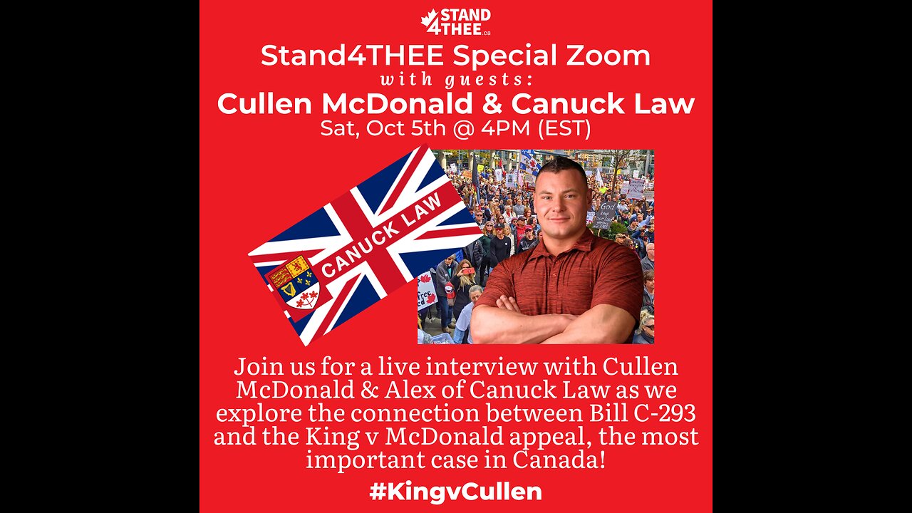 Stand4THEE Interview with Cullen Mcdonald & Canuck Law