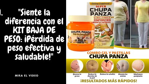 Adiós a las dietas rigurosas: El KIT BAJA DE PESO es la solución perfecta