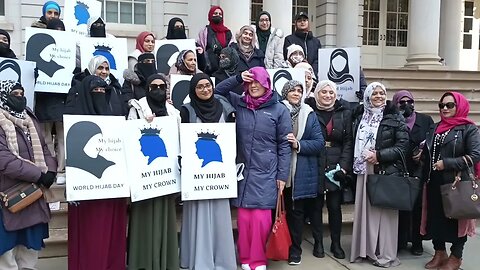 #WorldHijabDay press conference City Hall 2/1/23 @NYCMayorsOffice @mayorsCAU @susanzhuangnyc