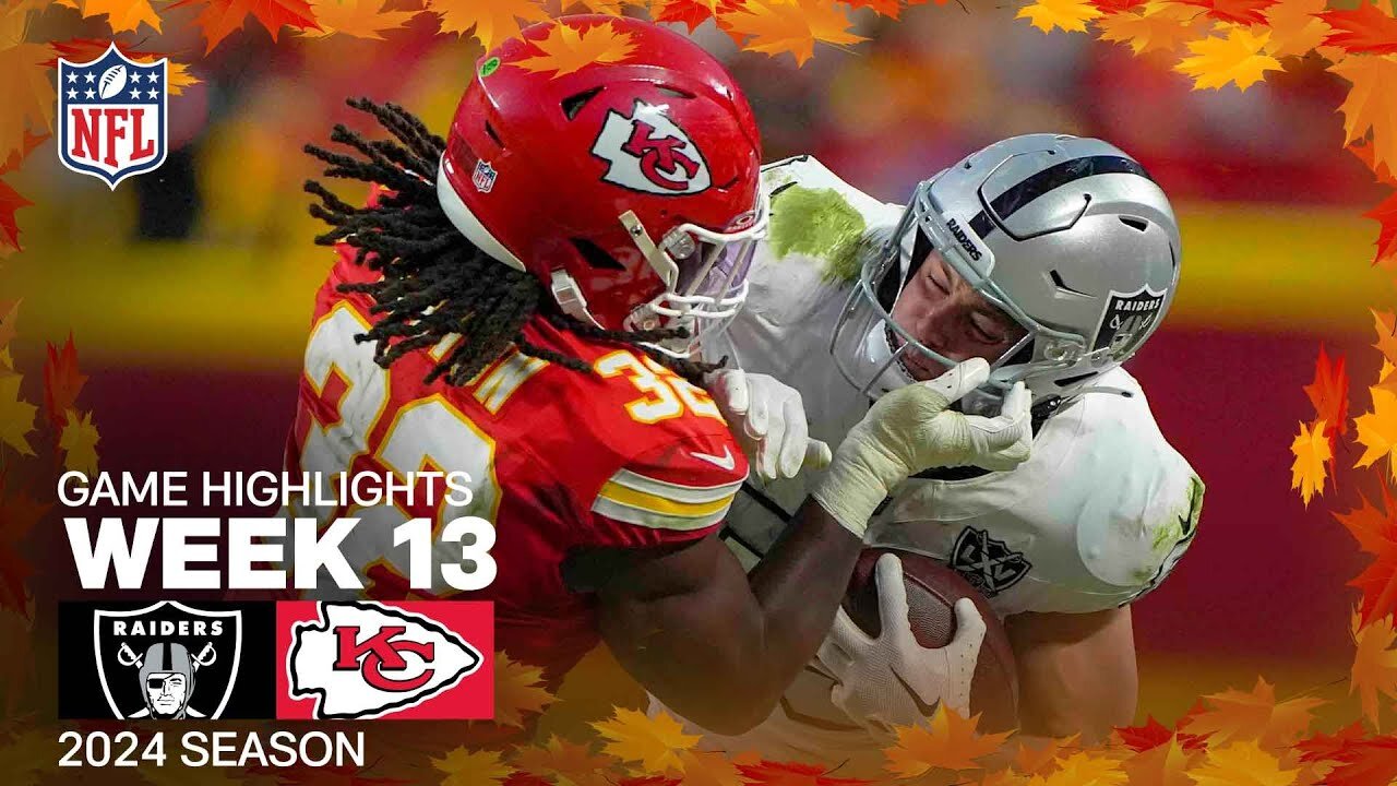 Las Vegas Raiders vs. Kansas City Chiefs Game Highlights | NFL 2024 Season Week 13