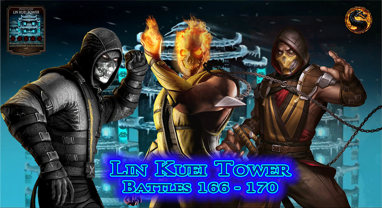 MK Mobile. LIN KUEI Tower Battles 166 - 170