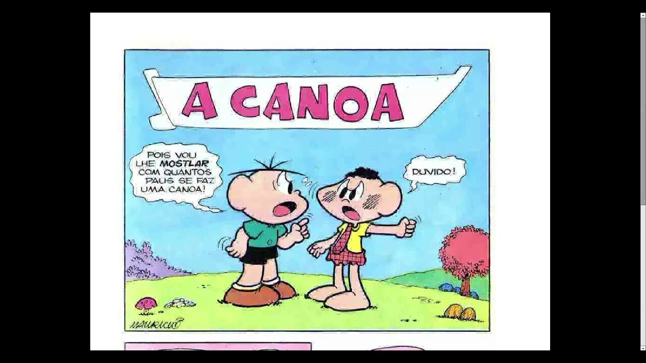 Cebolinha A Canoa [Pause o Vídeo Caso Não Consiga Ler]