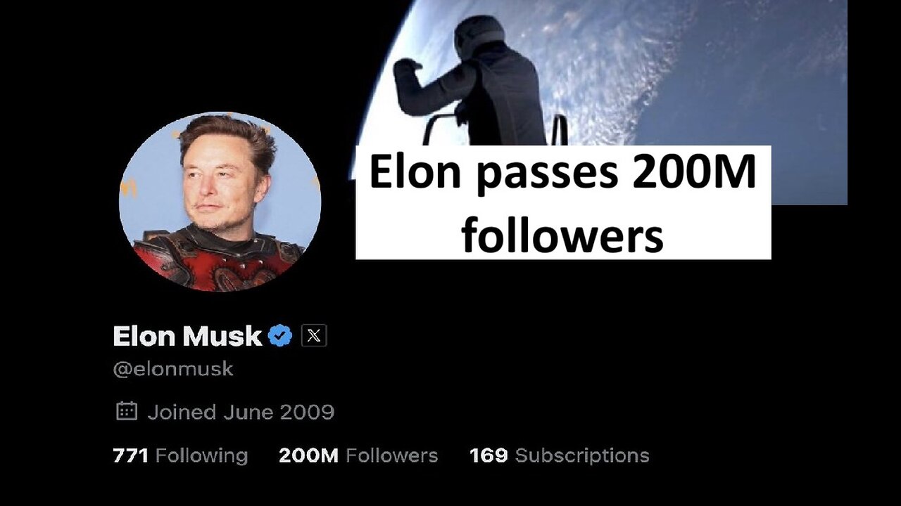 Elon passed 200M followers on X