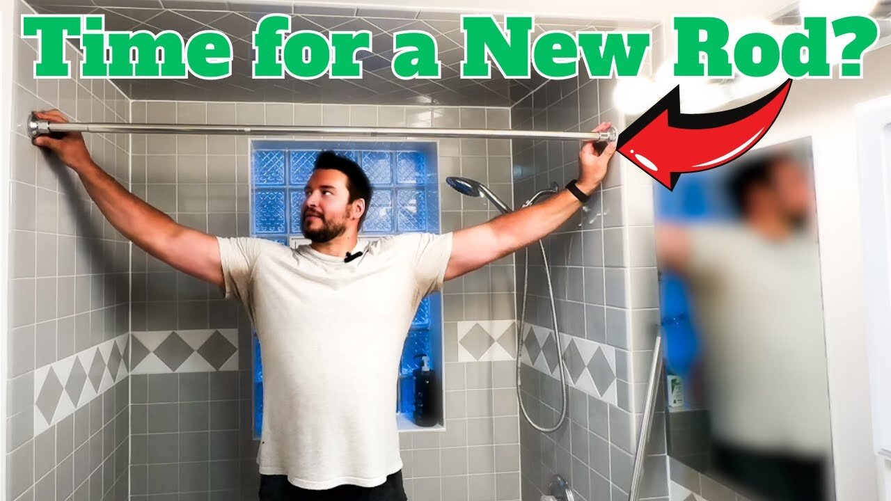 How to Replace your Shower Curtain Rod | Tension Rod | No Tools Necessary |