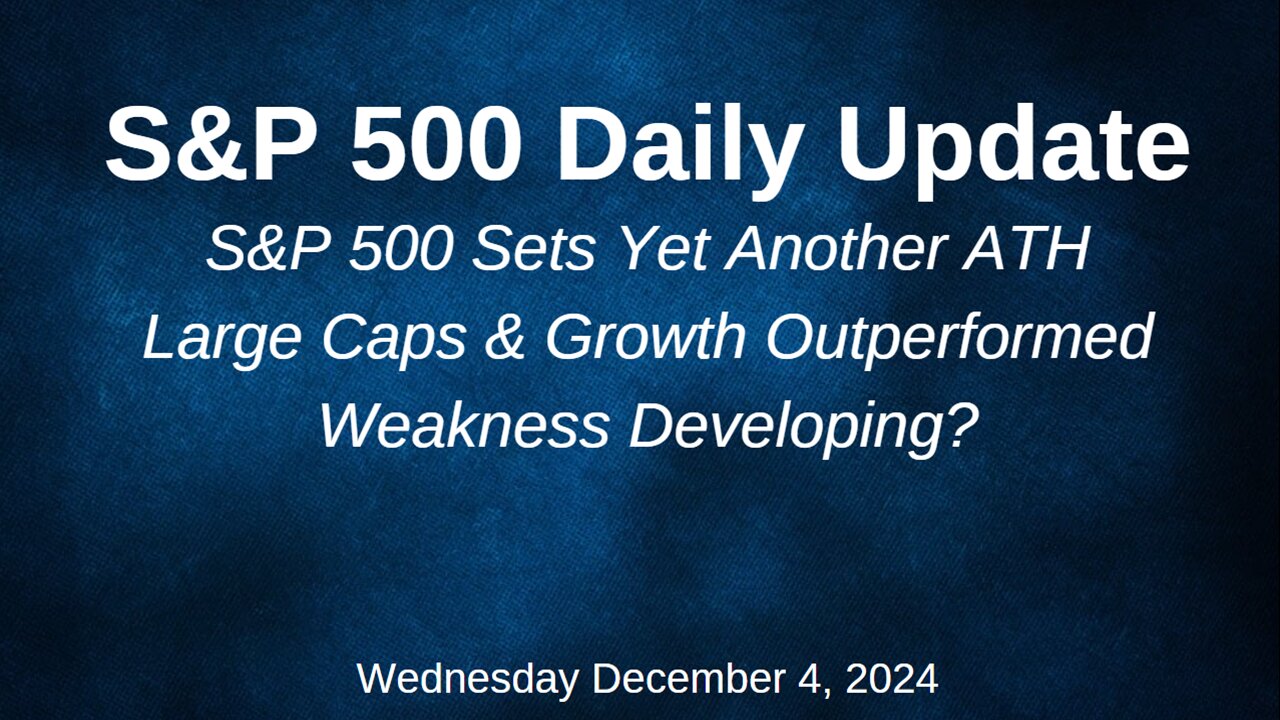 S&P 500 Daily Market Update Wednesday December 4, 2024