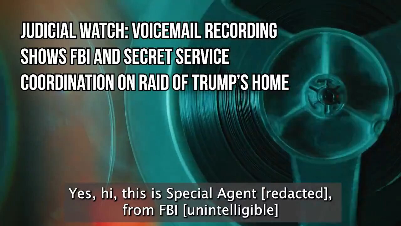 Voicemail Recording of FBI & Secret Service Coordination on Mar A Lago Raid