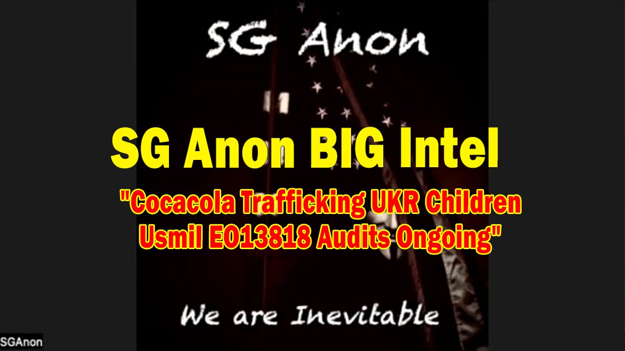 SG Anon BIG Intel Dec 1: "Cocacola Trafficking UKR Children | Usmil EO13818 Audits Ongoing"