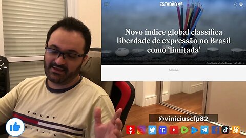 PREOCUPANTE! Índice Global classifica liberdade de expressão no Brasil como LIMITADA.