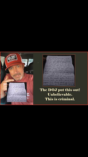 Chad Prather - The DOJ put this out! Unbelievable. This is criminal.