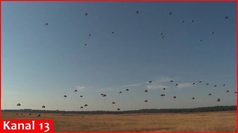 Hundreds of parachutists drop over Dutch heath to commemorate World War II operation